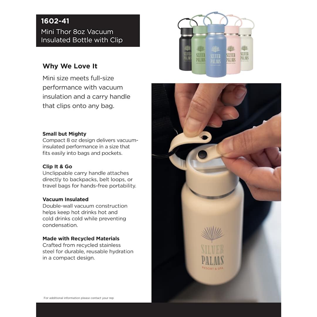 Mini Thor Recycled Vacuum Insulated Bottle 8oz